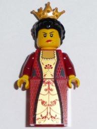 LEGO Minifigure-Kingdoms - Queen with Black Hair-Castle / Kingdoms-CAS469-Creative Brick Builders